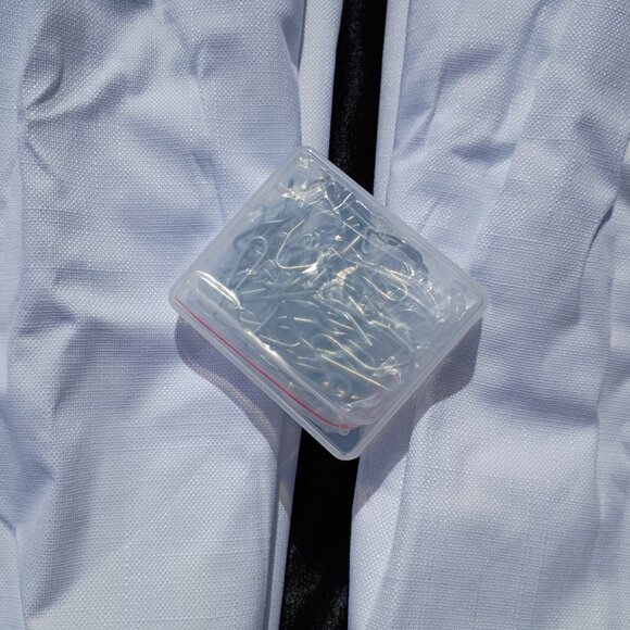 White Linen Blackout Curtains 41 x 83 Curtain Panels Pinch Pleat Back Tabs PAIR - Picture 15 of 16